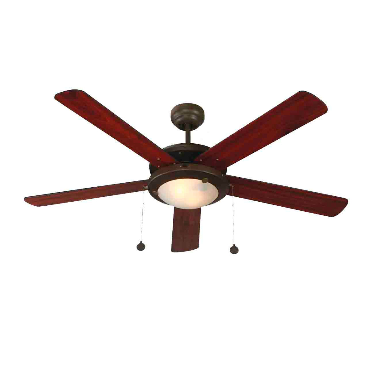 Ventilador de techo de 52" 5 aspas con 1 luz color de aspa cherry