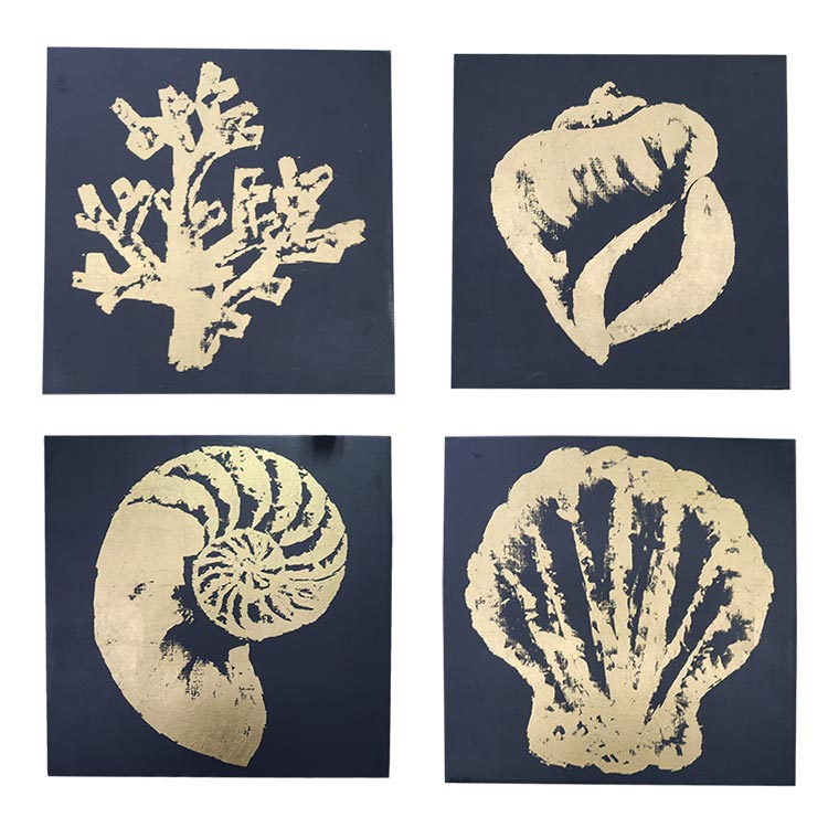 Cuadro conchas set de 4