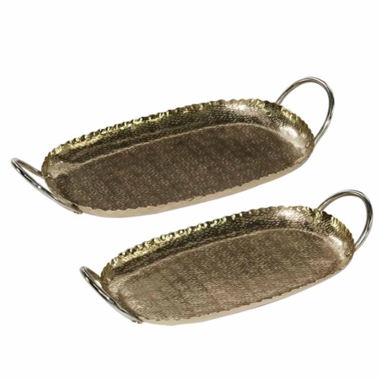 JUEGO DE 2 CHAROLAS ALUMINIO