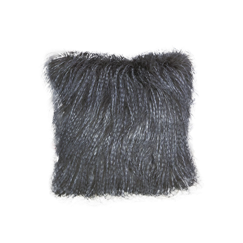 Cojín de peluche color negro