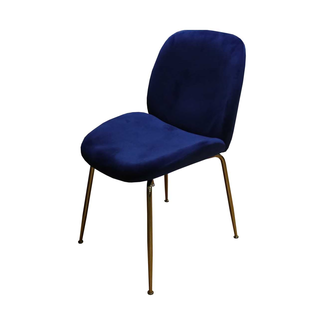 Silla Stella de tela color azúl