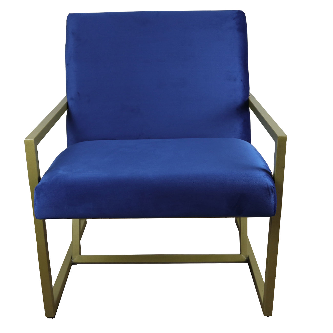 Sillón Hulton de tela color azúl