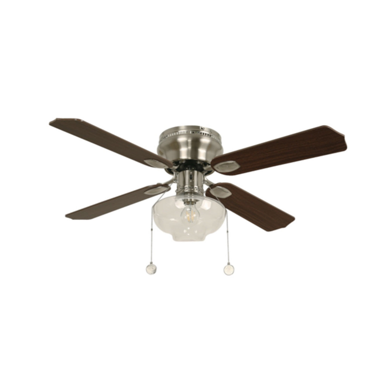 Ventilador de techo de 42" 4 aspas 1 luz color chocolate