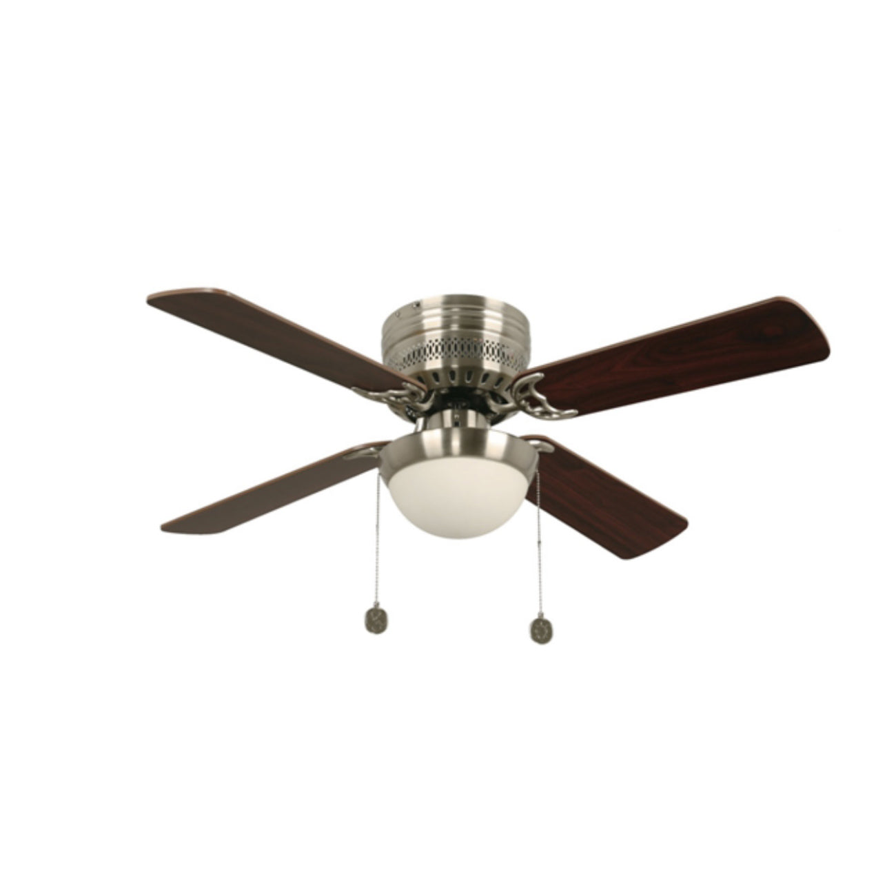 Ventilador de techo de 42"  4 aspas  con 1 luz  color de aspa café