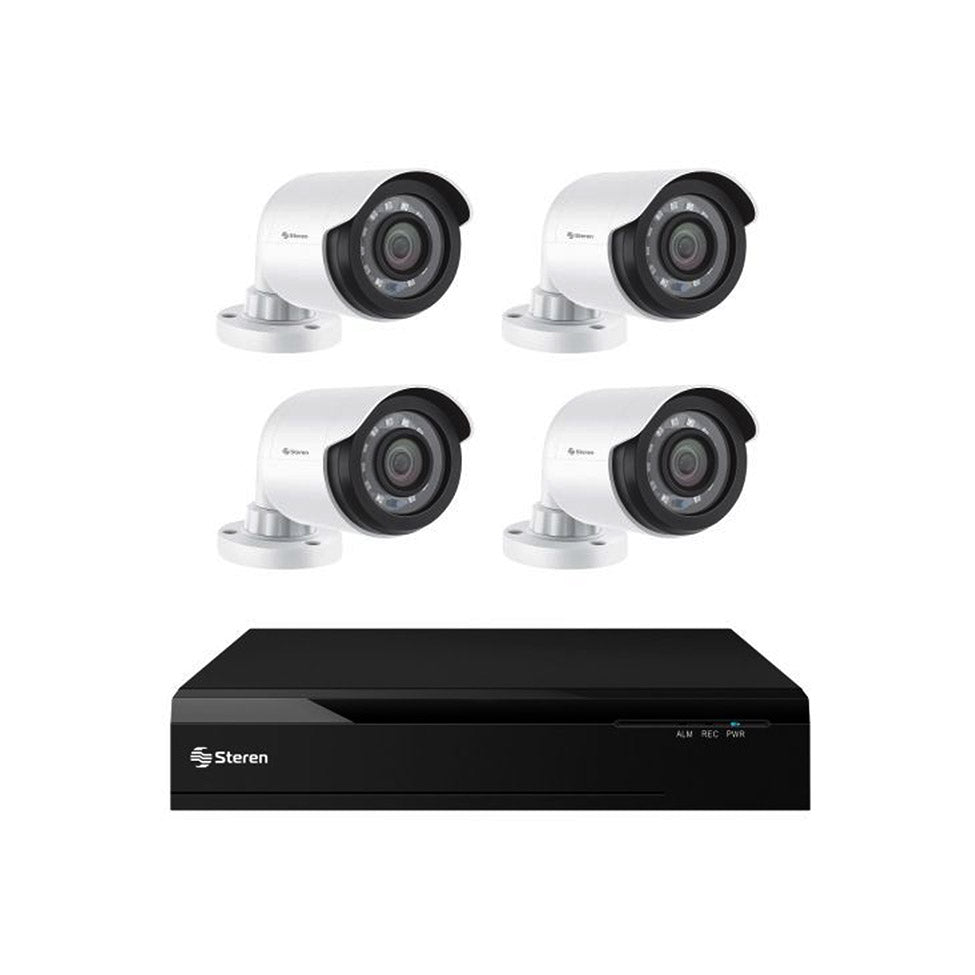 Kit de 4 cámaras de seguridad para interior y exterior