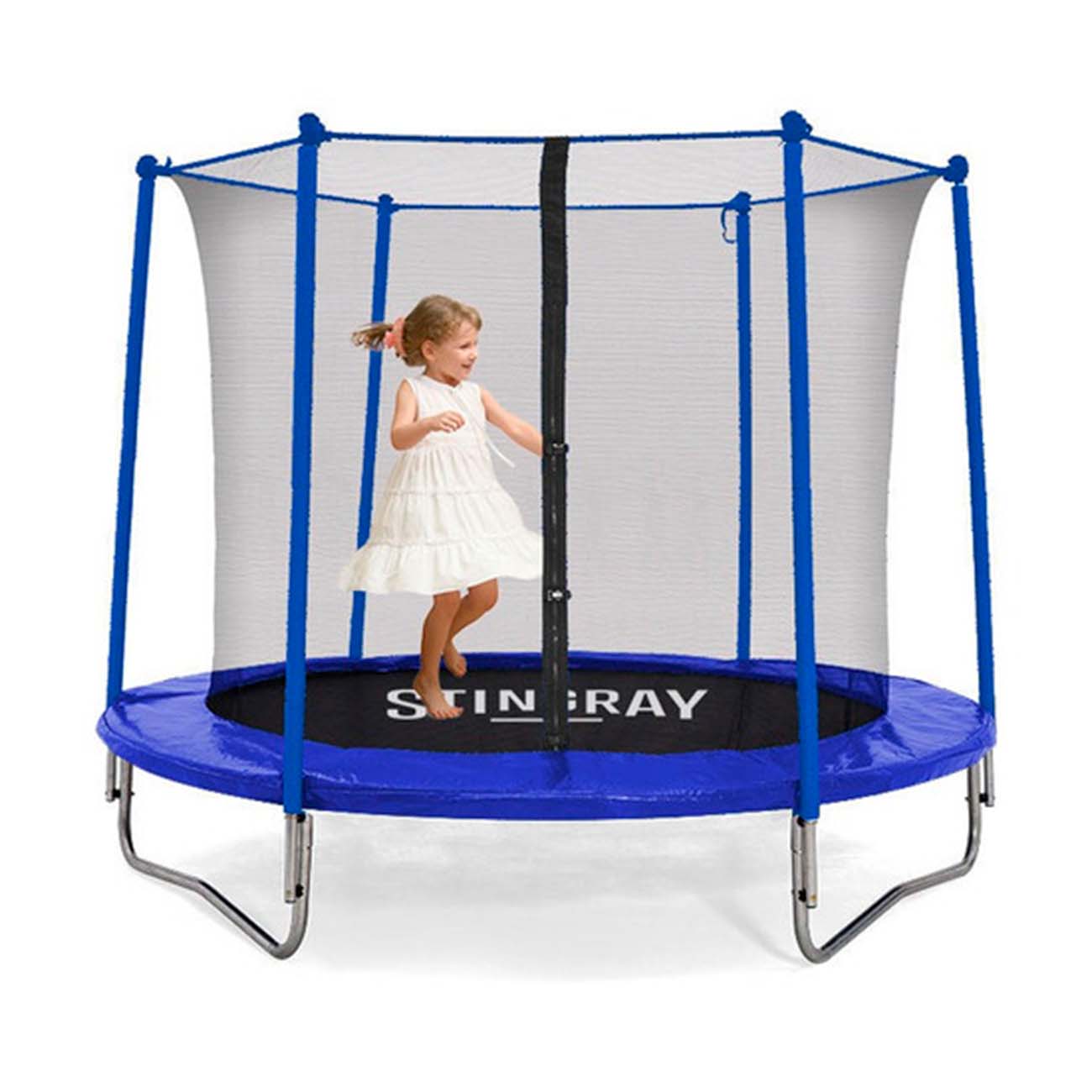 Trampolin de 8 pies con malla protectora de 2.5 mts de altura