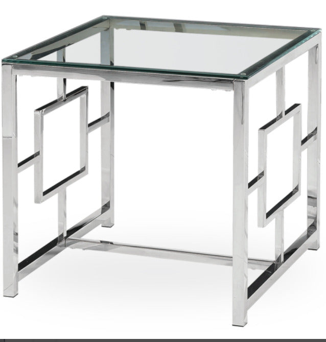 Mesa lateral Marlo con cristal