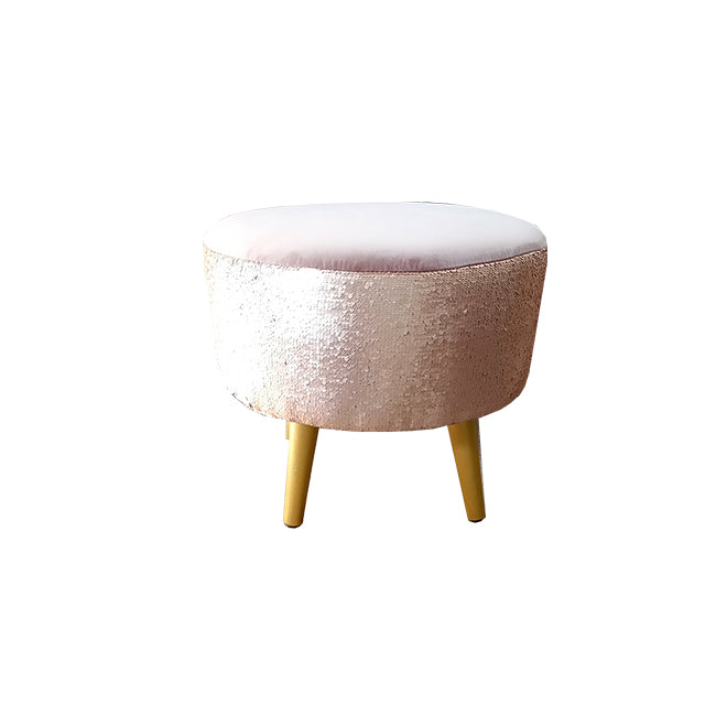 Puff ocasional mini casipea rosa plata