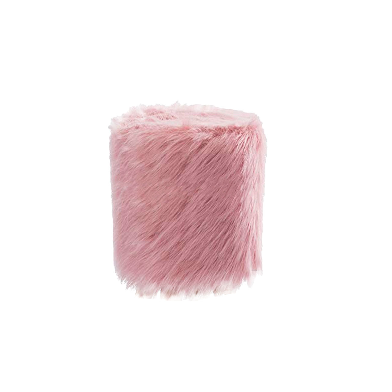 Puff peludo kenia rosa palo
