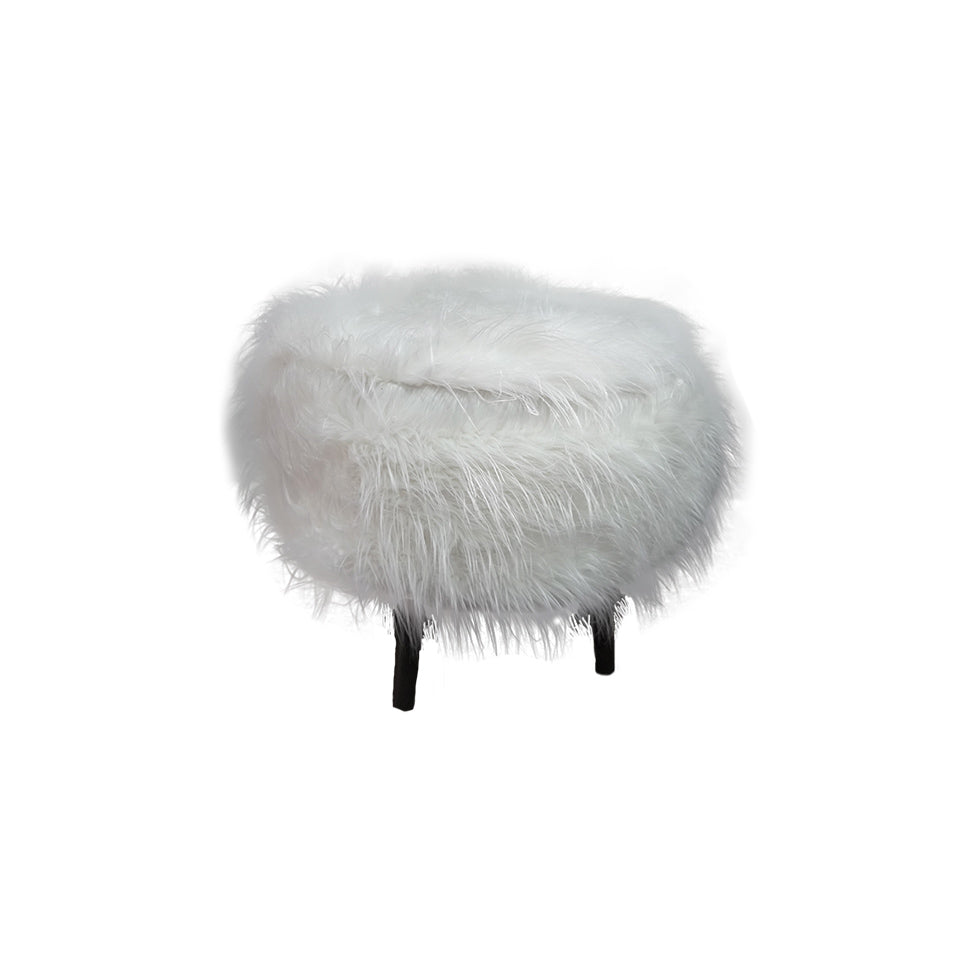 Puff peludo mini cisne