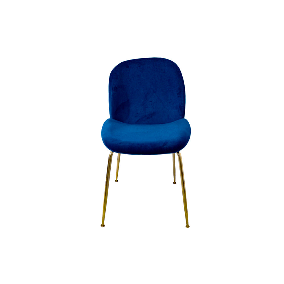 Silla Stella de tela color azúl