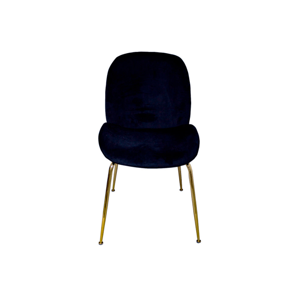 Silla Stella de tela color negra