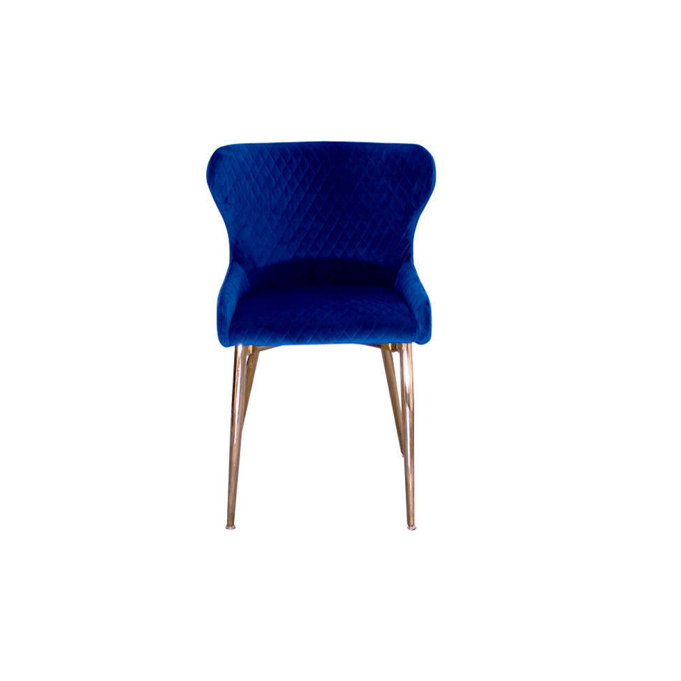 Silla Julia de tela color azúl