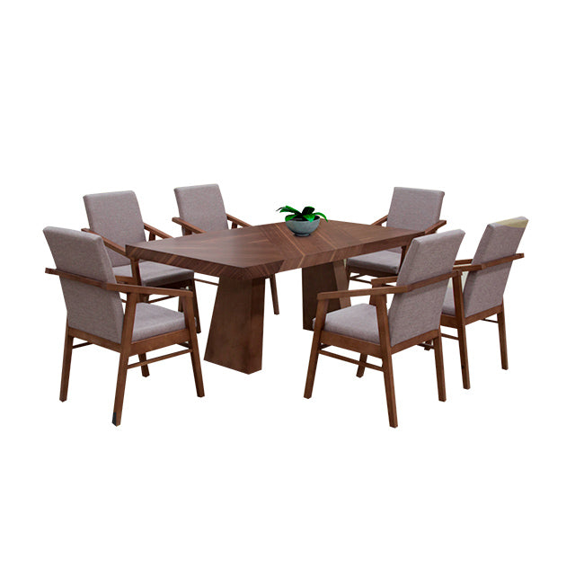 Comedor Verona de 6 sillas color gris