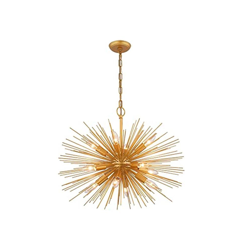 Erizo ovalados oro 12 luces
