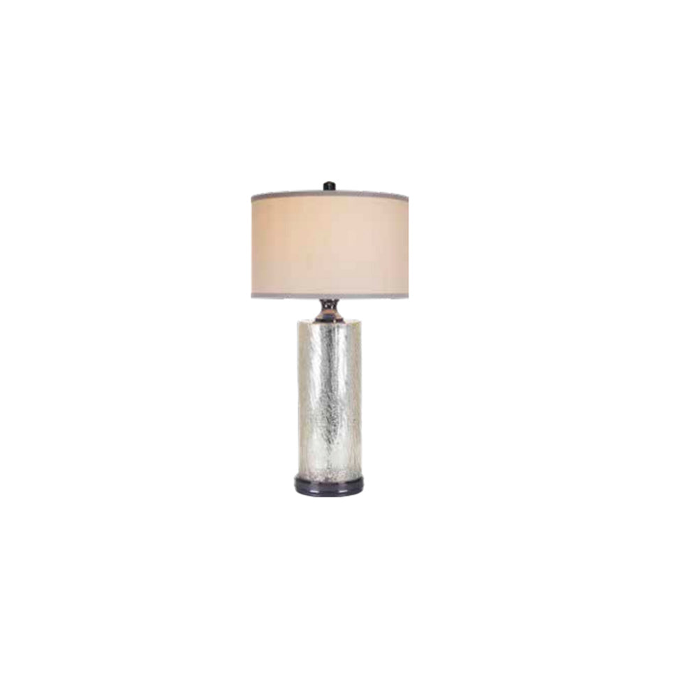 LAMPARA DE MESA COLOR ORO PLATEADO