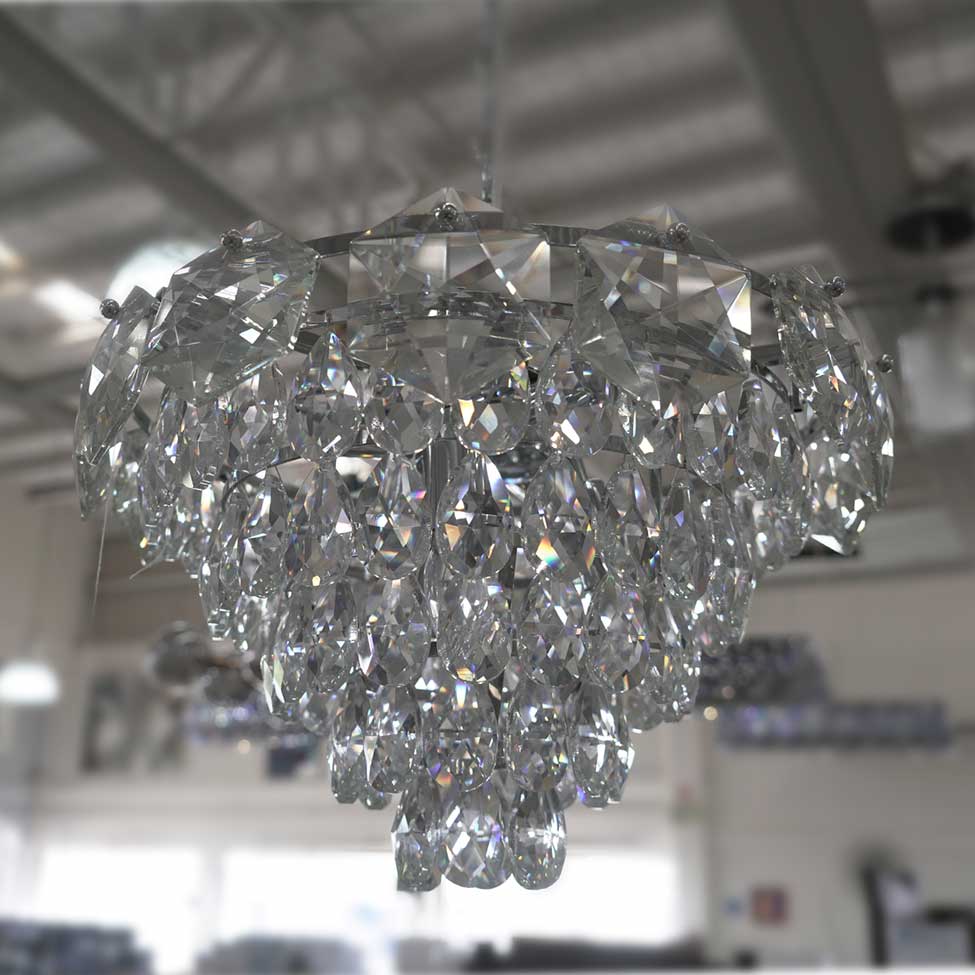 CANDIL METAL + CRISTAL