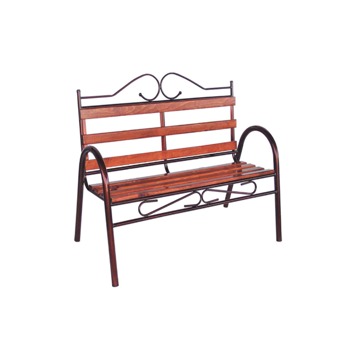 Banca de madera para 2 personas en color café