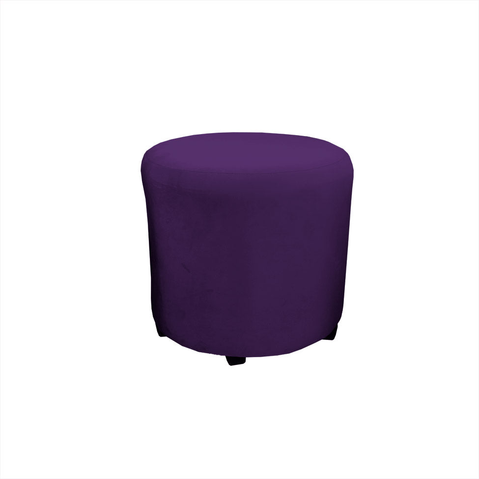 Taburete redondo terciopelo morado