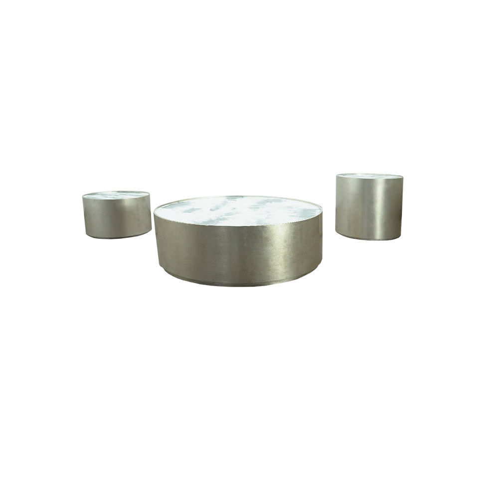 Mesas Monet plata set de 3