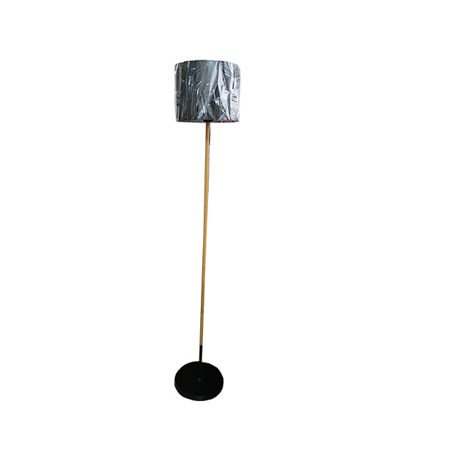 LAMPARA DE PISO DISEÑO MINIMAL COLOR NEGRO Y MADERA NATURAL
