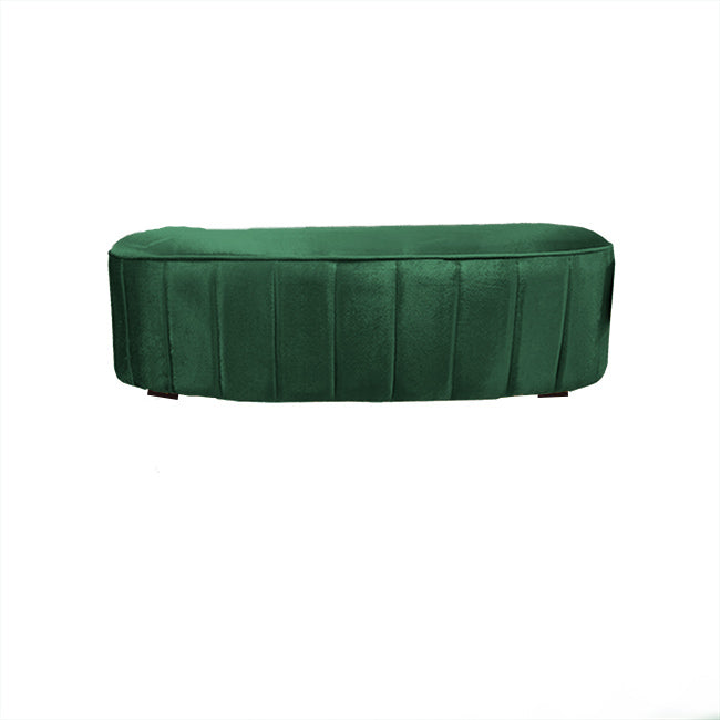 Banca Luxury Oliva de tela color verde