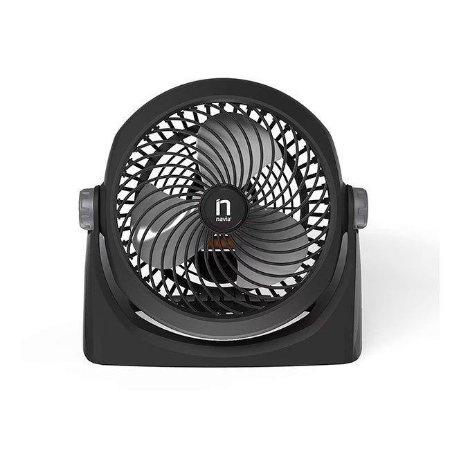 VENTILADOR ESCRITORIO DE 3 VEOCIDADES ASPA DE PLASTICO DE 10",  2 EN 1 MARCA NAVIA COLOR NEGRO