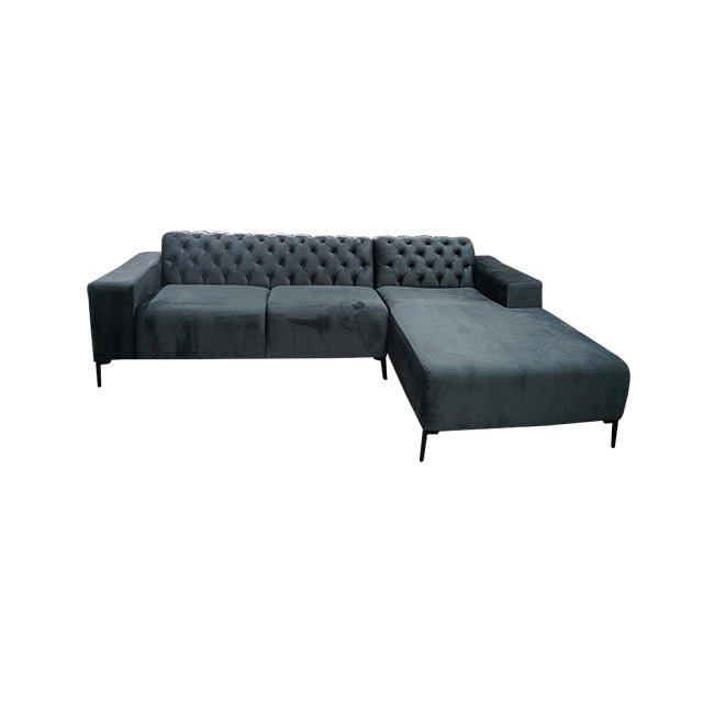 Sala modular Valentina de tela color gris