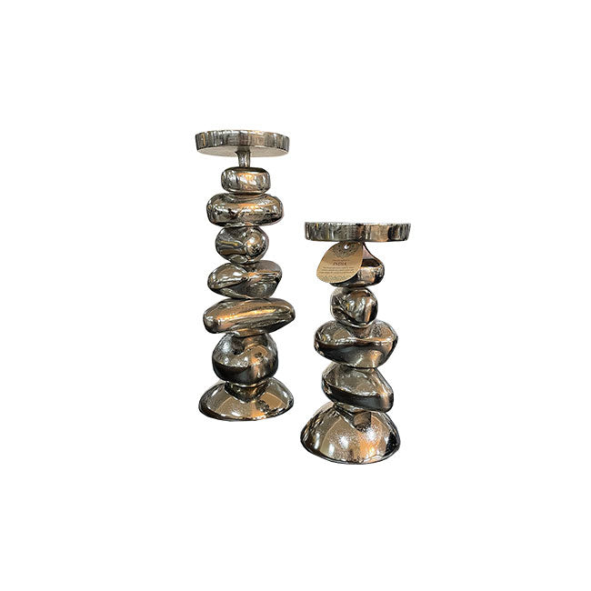 SET DE 2 CANDELABRO COLOR PLATA