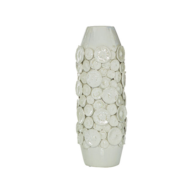 SET DE 2 FLORERO DE CERAMICA BLANCO