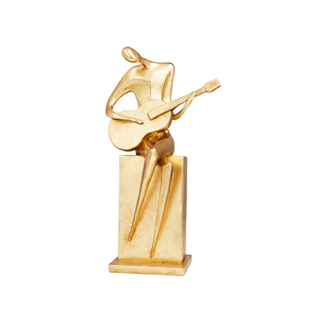 ESCULTURA MUSICO DORADO
