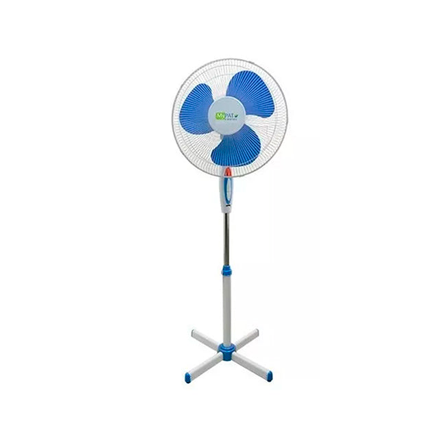 Ventilador de pedestal  mypat 16 pulgadas 3 velocidades aspa de plástico color blanco
