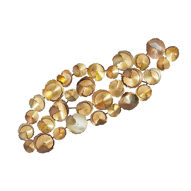 ARREGLO DE PARED HOJAS DORADO