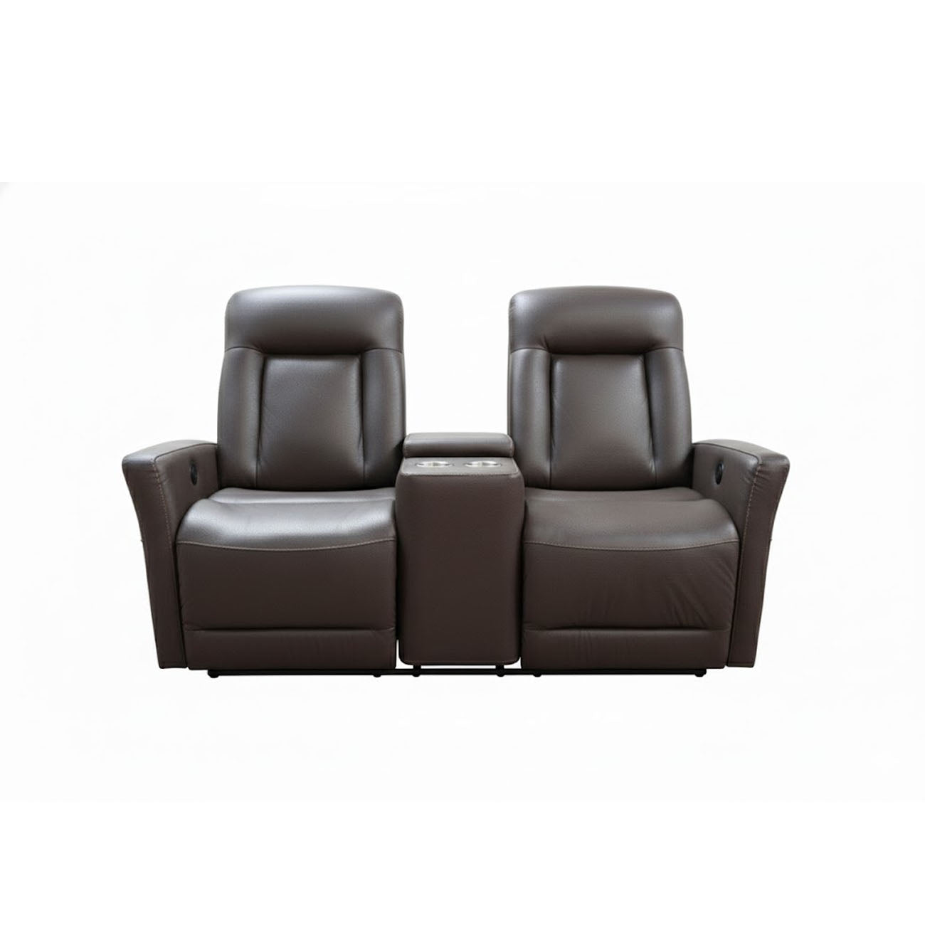 Love Seat Ibizo con 2 reclinables y una consola en color chocolate