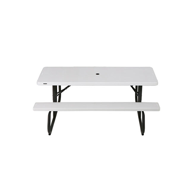 Mesa de picnic Lifetime plegable de 1.8 m color blanco proteccion  contra rayos