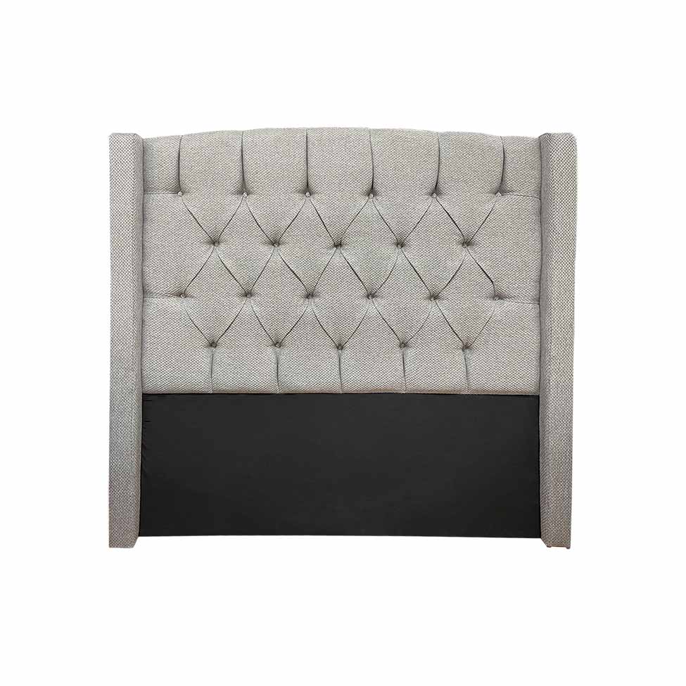 Cabecera matrimonial Greco de tela color gris