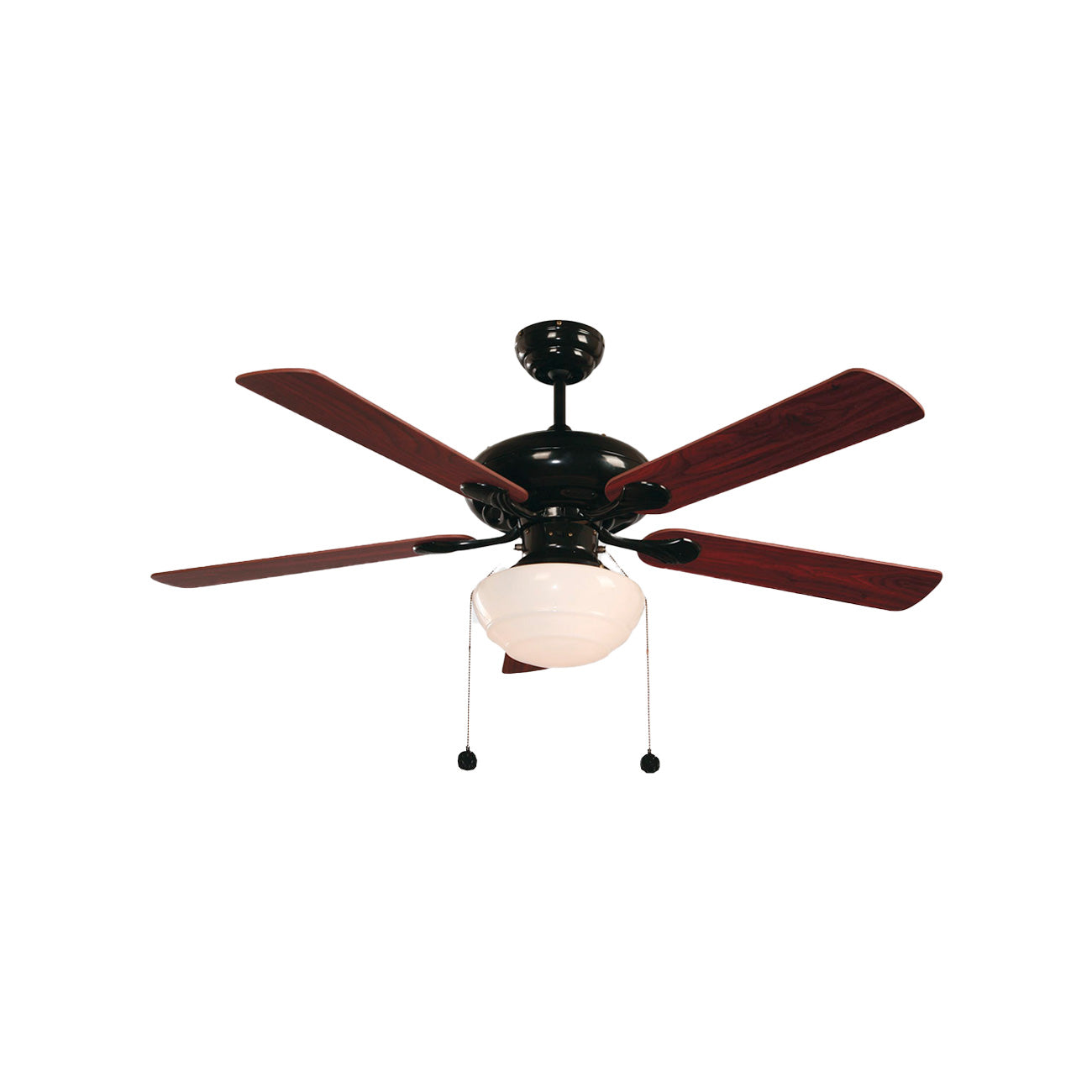 Ventilador 52" nauru 1 luz hierro 5aspas reversibles
