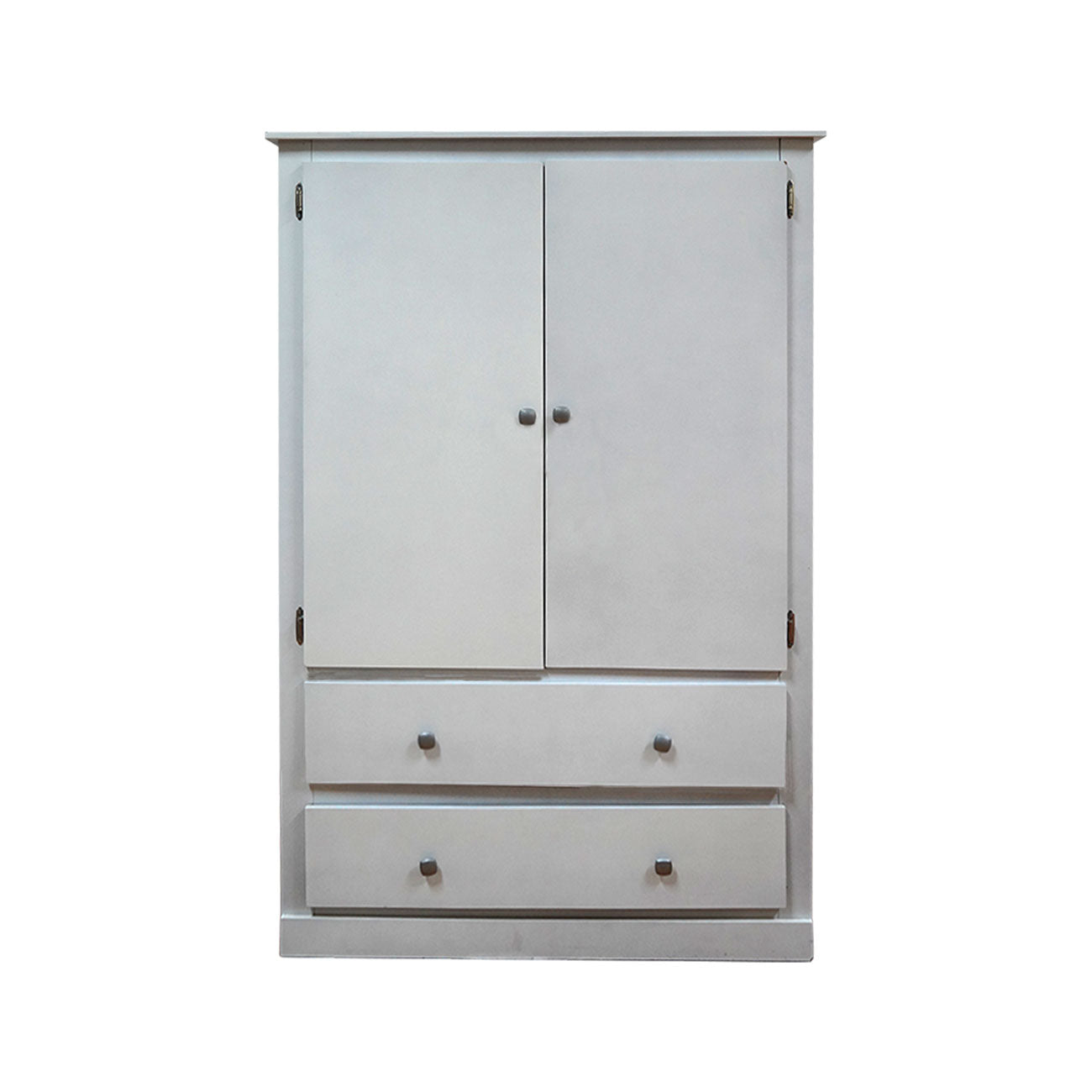 Cómoda y closet de dos cajones blanco