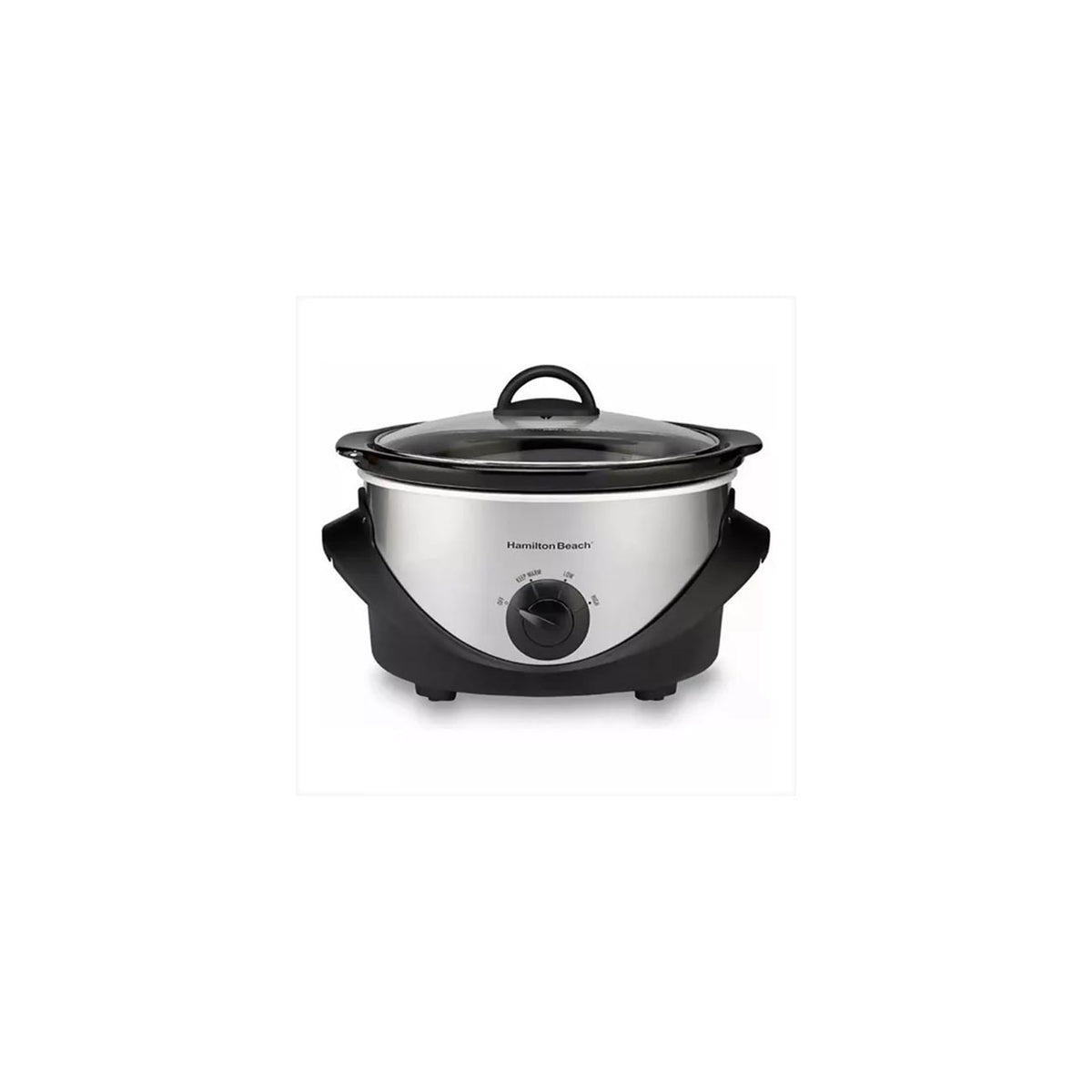 Olla de coccion lenta hamilton beach 3.79 litros plata negro