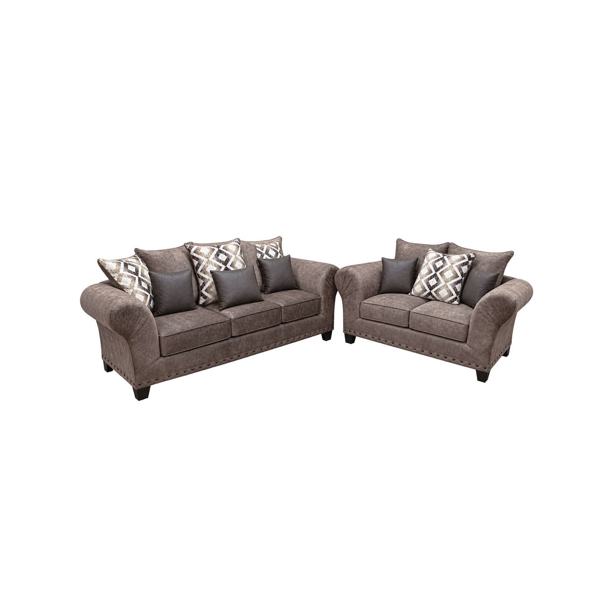 Sala 3-2 Shangai color beige con cojines decorativos