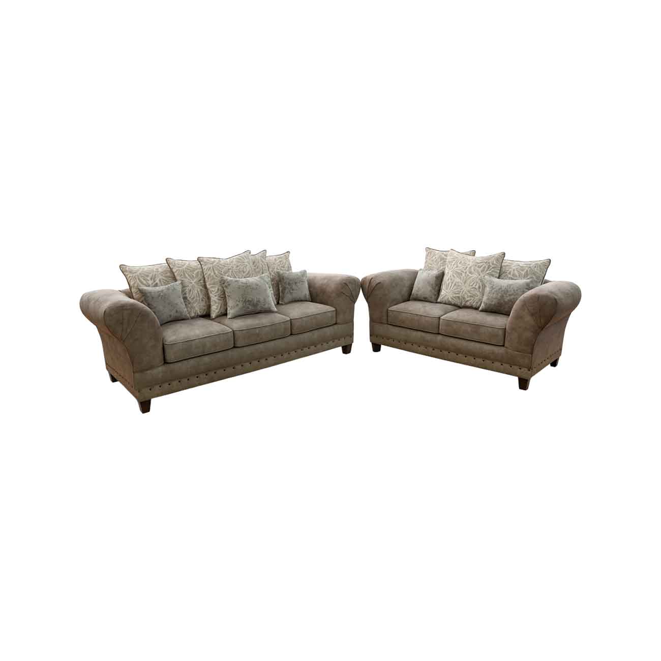 Sala 3-2 Shangai color beige con cojines decorativos