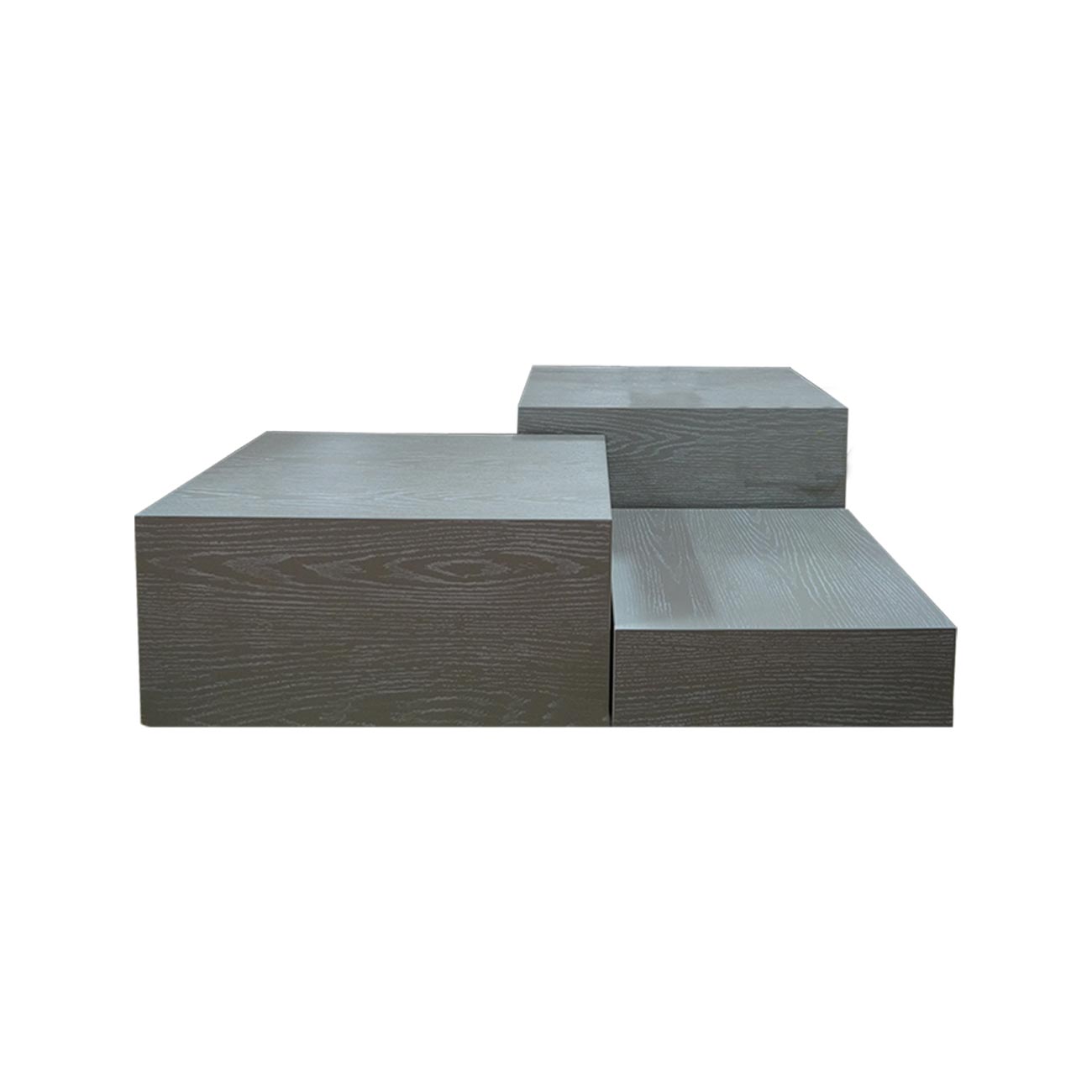 Juego de tres mesas Kelly (central y 2 rectangulares) color crema