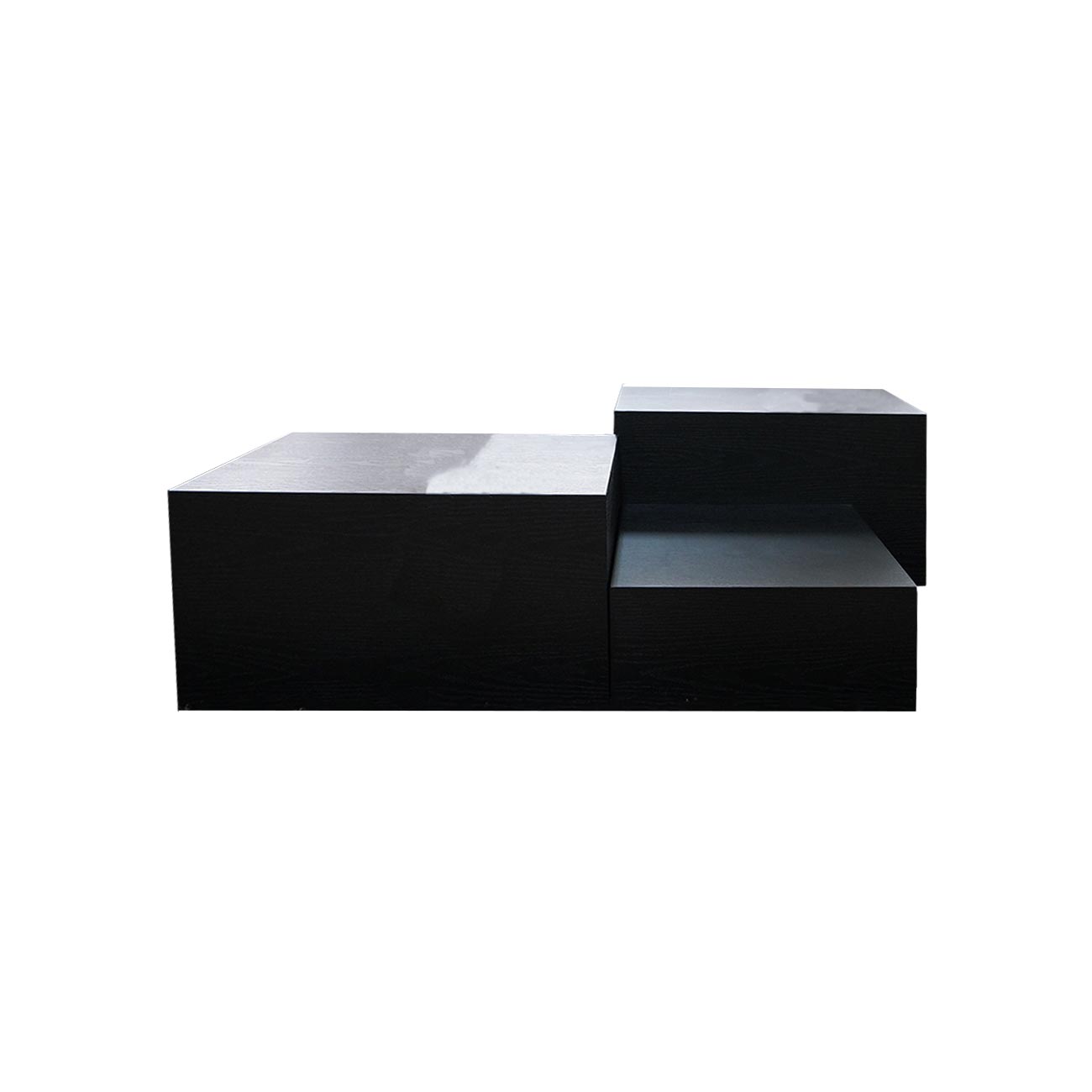 Juego de tres mesas Kelly (central y 2 rectangulares) color negro