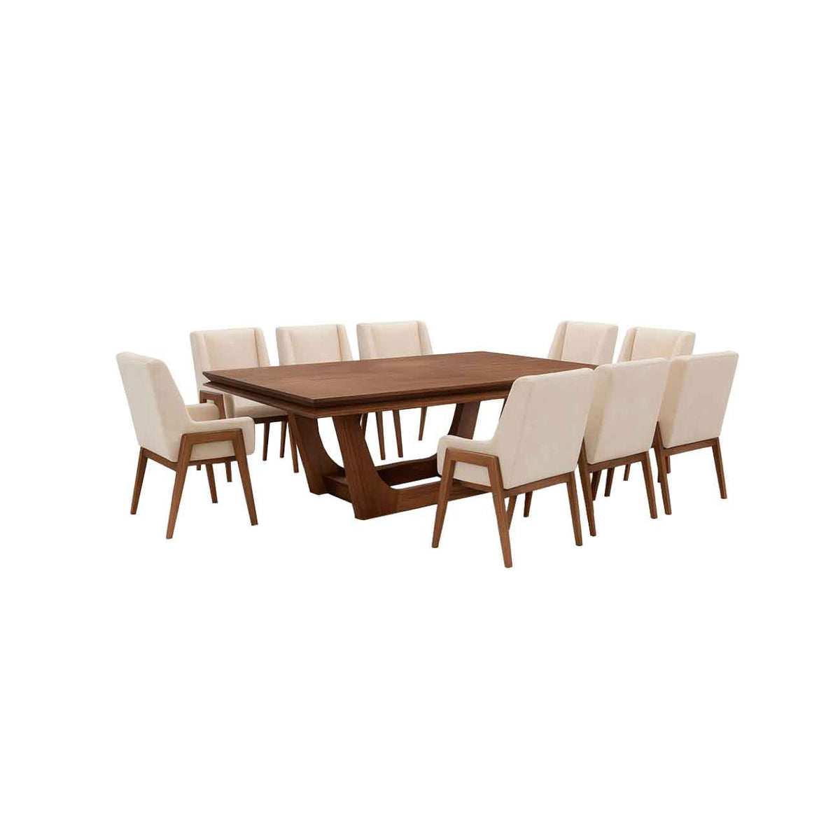 Comedor Noruega de 10 sillas color beige