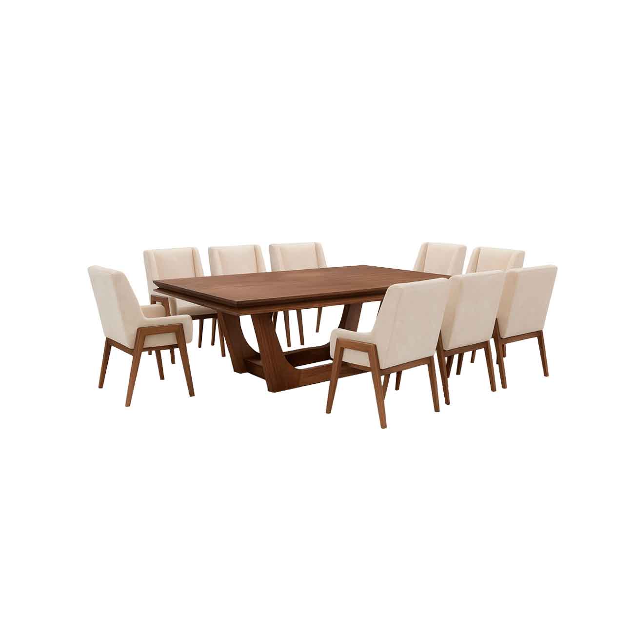 Comedor Noruega de 10 sillas color beige