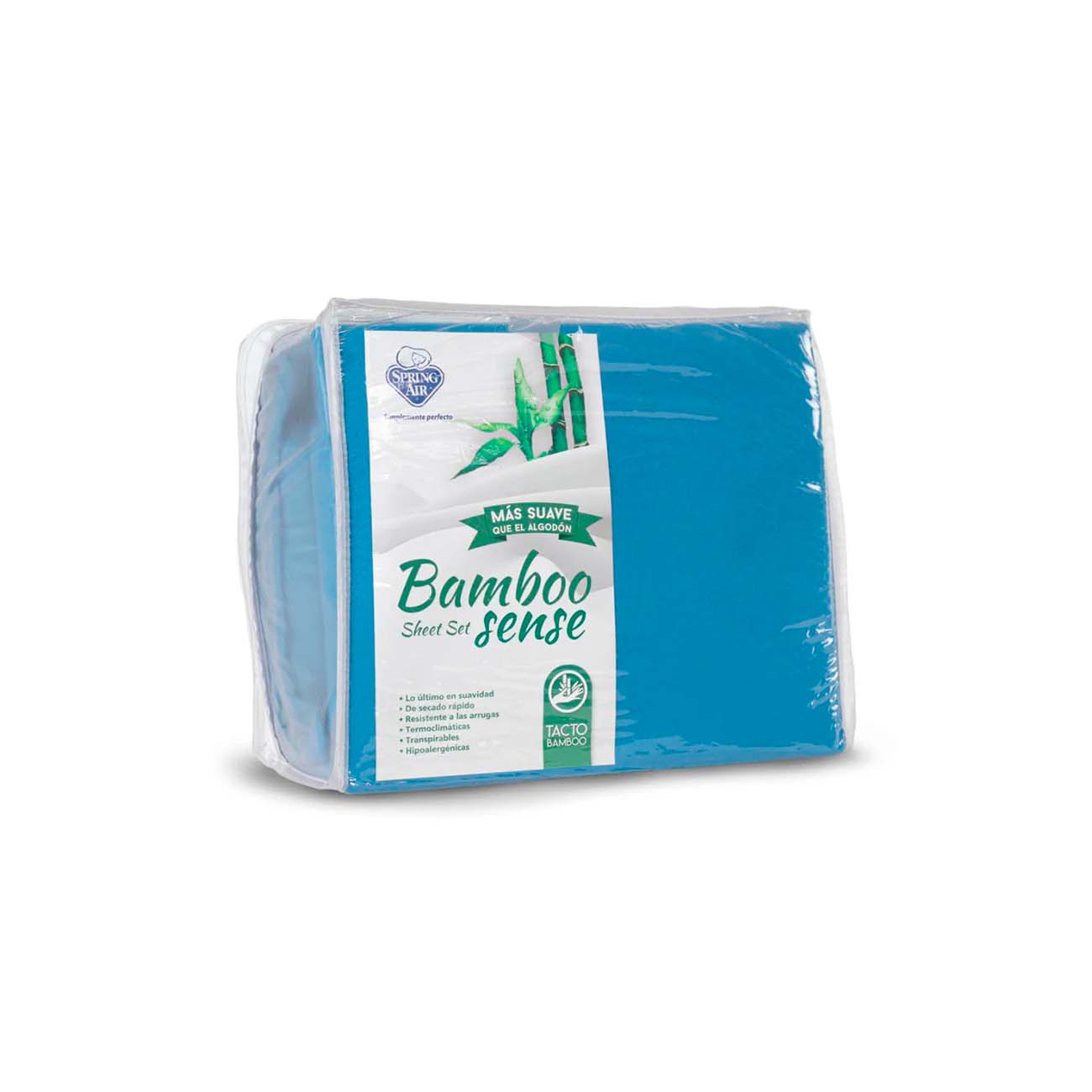 JUEGO DE SABANAS QUEEN SIZE  ULTRASOFT BAMBU PERFIL TELA 100% MICROFIBRA COLOR AZUL