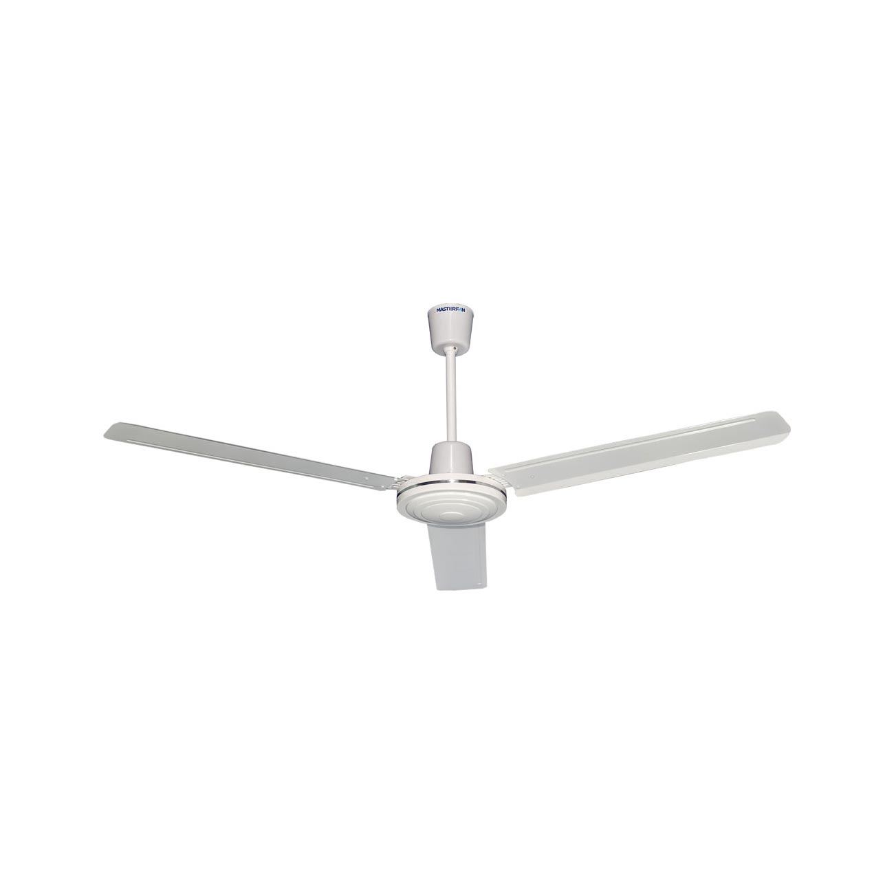 Ventilador de techo tipo industrial 56¨ 3 aspas sin luz 5 velocidades colorl blanco marca Designers