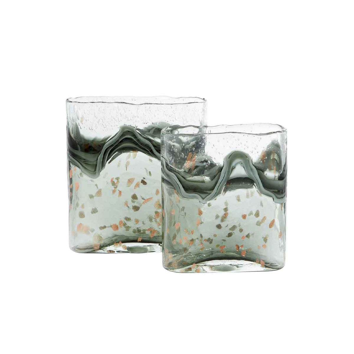 SET DE 2 JARRONES  DE CRISTAL