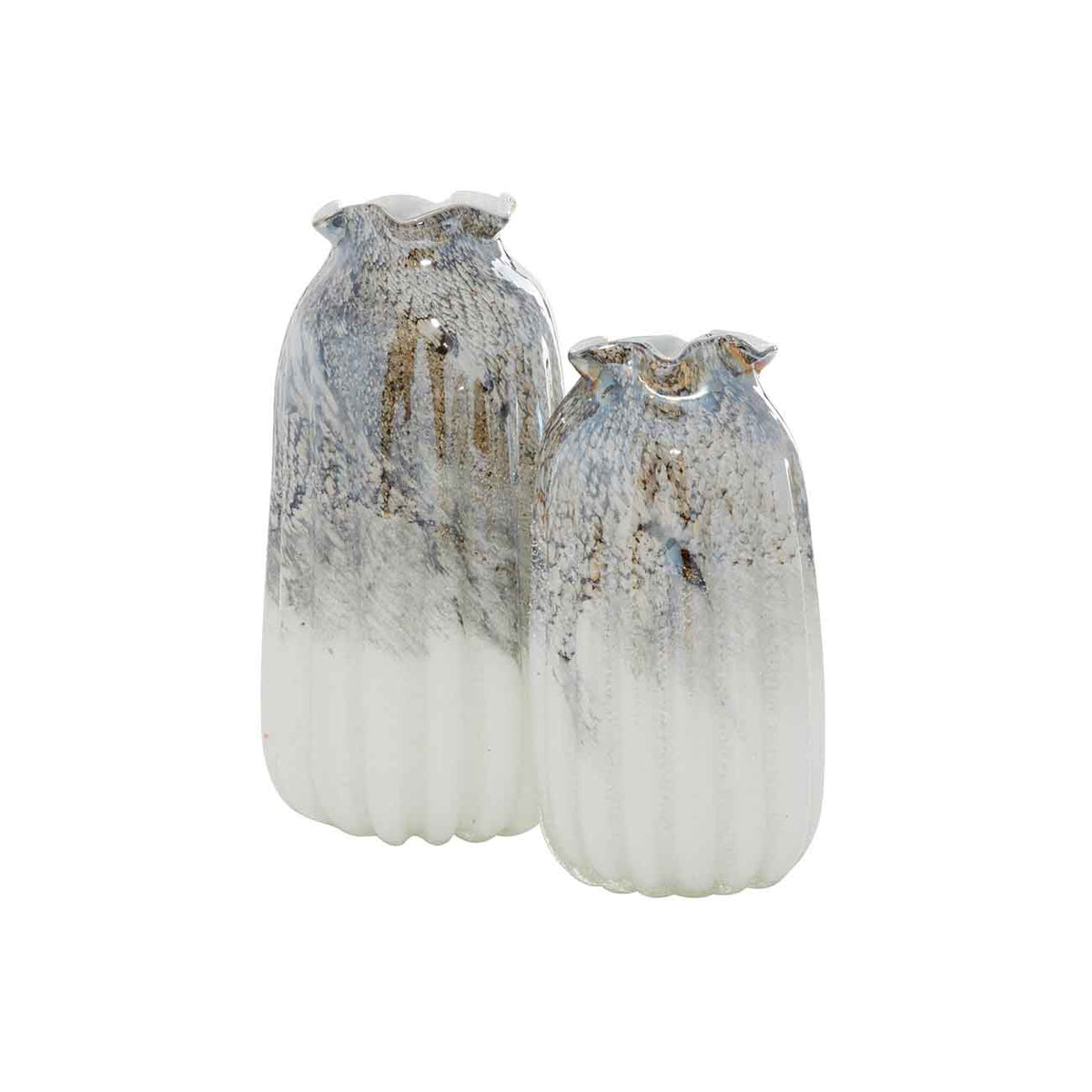 SET DE 2 JARRONES  DE CRISTAL