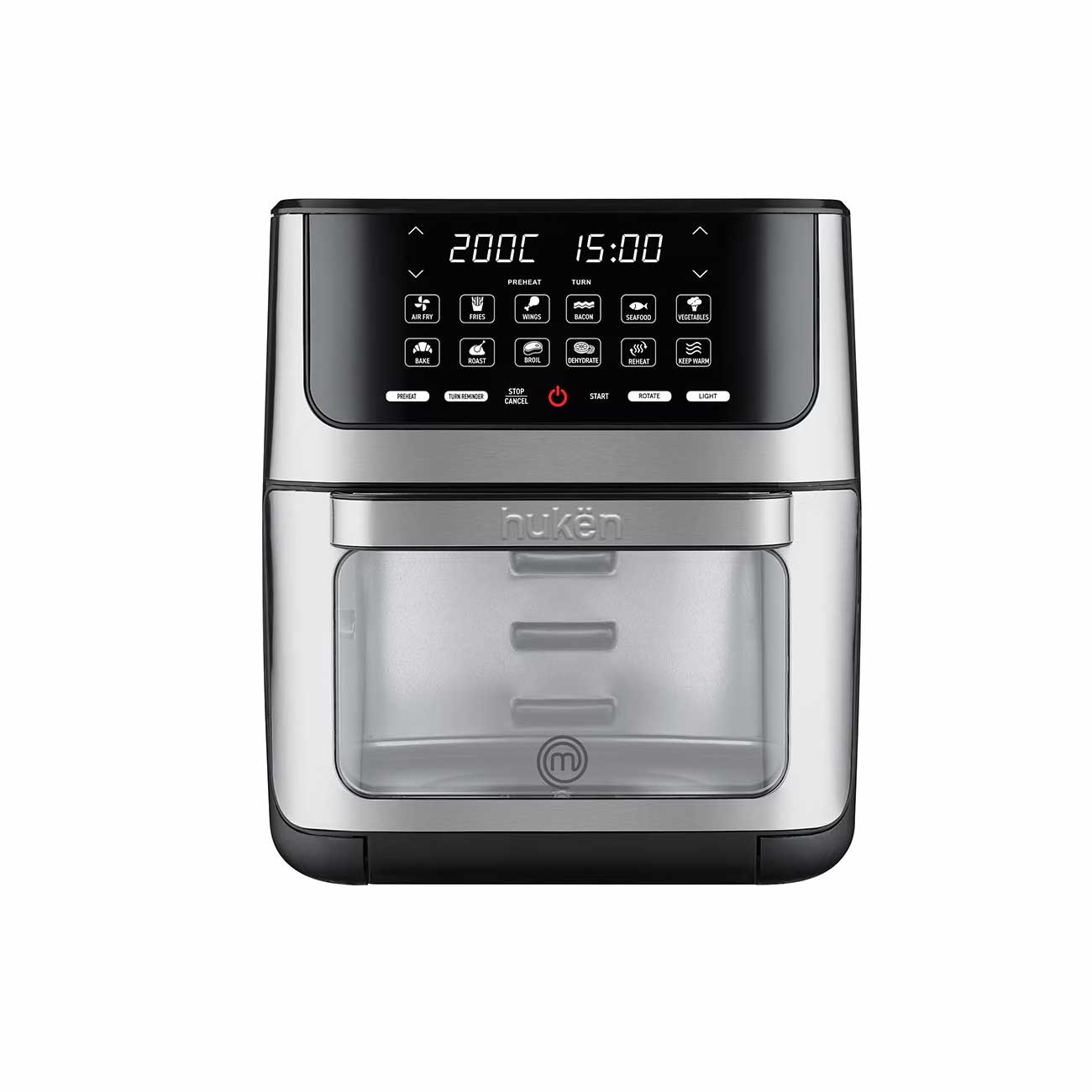 Horno multifuncional Masterchef premium de 12 litros color acero